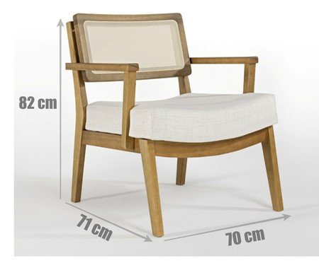 Poltrona Veneza de Eucalipto em Linho | Westwing