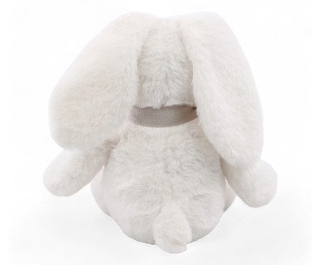 Coelho Pelúcia com Laço Branco e Bege | Westwing