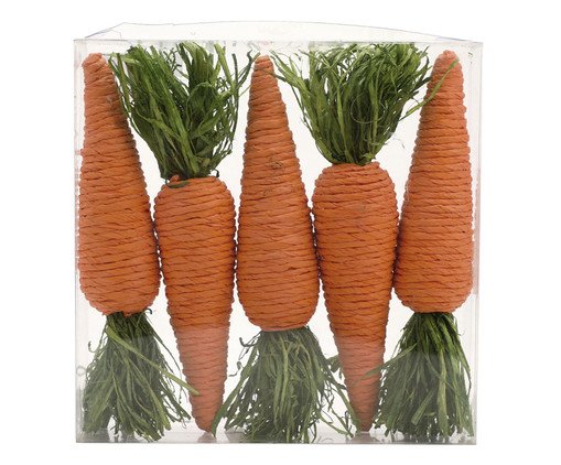 Jogo de Gift Box Cenoura Decorativa Verde e Laranja, orange | WestwingNow