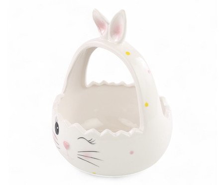 Cesta com Alça Coelho Branco Sweet | Westwing