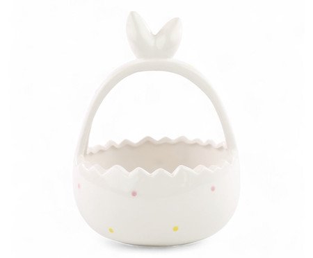 Cesta com Alça Coelho Branco Sweet | Westwing