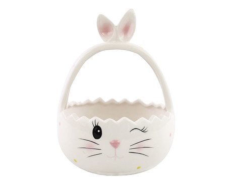 Cesta com Alça Coelho Branco Sweet | Westwing