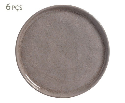 Jogo de Pratos para Sobremesa Bio Shimeji Cinza, grey | WestwingNow