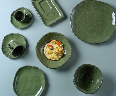 Jogo de Travessas Orgânico Eco Jade Verde | Westwing