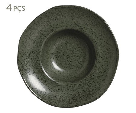 Jogo de Pratos para Massa Orgânico Greenery Verde | Westwing