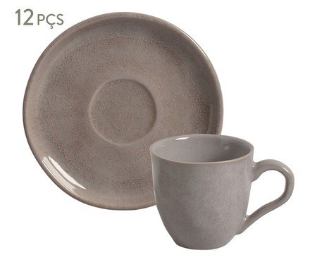 Jogo de Xícaras para Chá Bio Shimeji Cinza | Westwing
