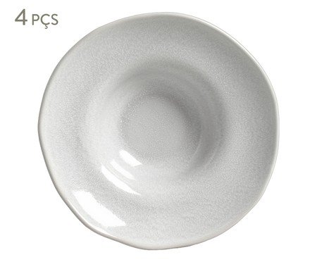 Jogo de Pratos para Massa Orgânico Luz Cinza | Westwing