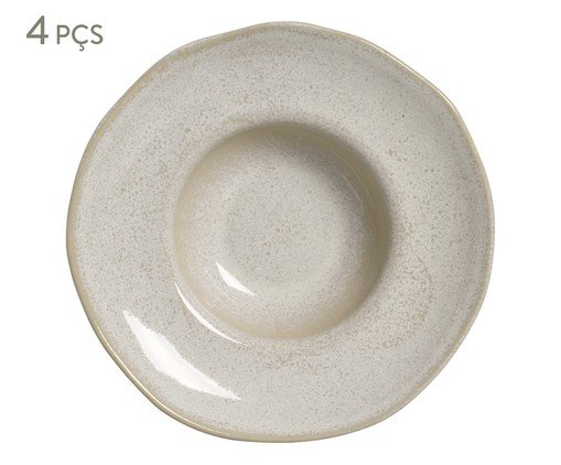 Jogo de Pratos para Massa Orgânico Latte Cru, beige | WestwingNow