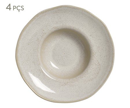 Jogo de Pratos para Massa Orgânico Latte Cru | Westwing