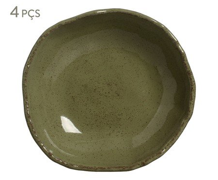 Jogo de Pratos Fundo Orgânico Eco Jade Verde | Westwing