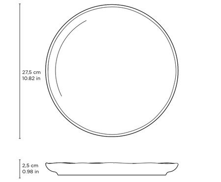 Jogo de Pratos Raso Bio Shimeji Cinza | Westwing