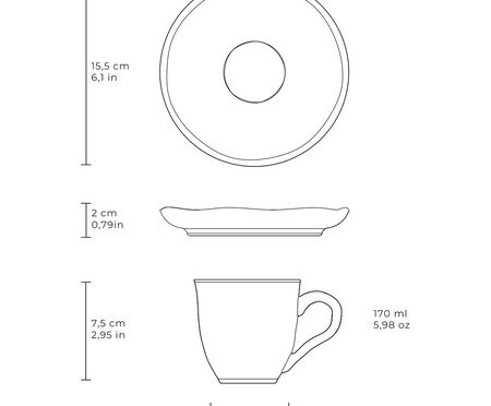 Jogo de Xícaras para Chá Bio Mar Azul | Westwing