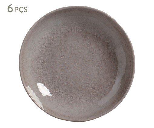 Jogo de Pratos Fundo Bio Shimeji Cinza, grey | WestwingNow