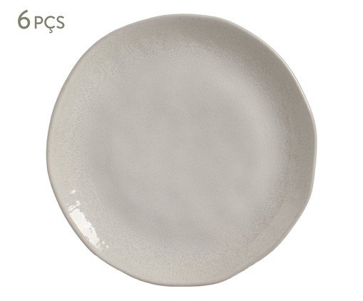 Jogo de Pratos Raso Orgânico Lua Cinza, grey | WestwingNow