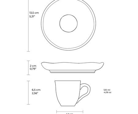 Jogo de Xícaras para Café Bio Mar Azul | Westwing