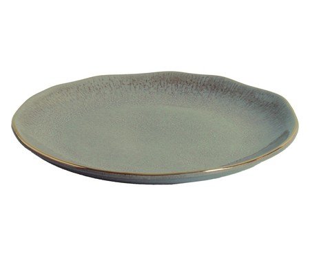 Jogo de Pratos Raso Orgânico Shimeji Gold Cinza | Westwing