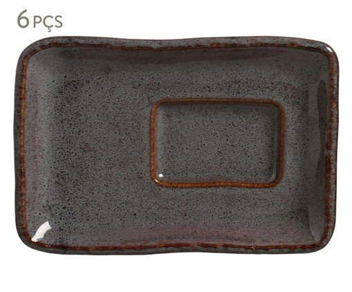 Jogo de Travessas Orgânico Eco Basalto Azul, blue | WestwingNow