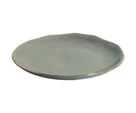 Jogo de Pratos para Sobremesa Orgânico Shimeji Gold Cinza | Westwing