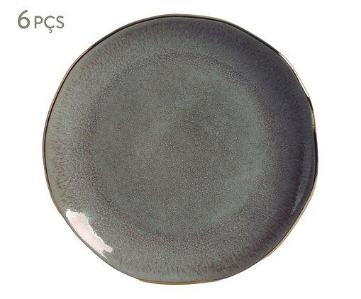 Jogo de Pratos para Sobremesa Orgânico Shimeji Gold Cinza, grey | WestwingNow