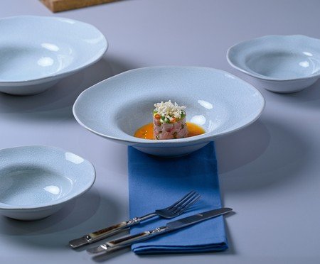 Jogo de Pratos para Massa Orgânico Ceu Azul | Westwing