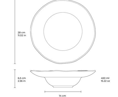 Jogo de Pratos para Massa Orgânico Ceu Azul | Westwing