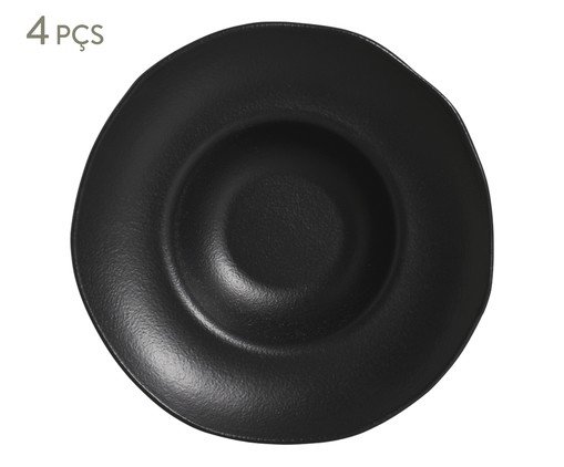 Jogo de Pratos para Massa Orgânico Preto Matte Preto, black | WestwingNow