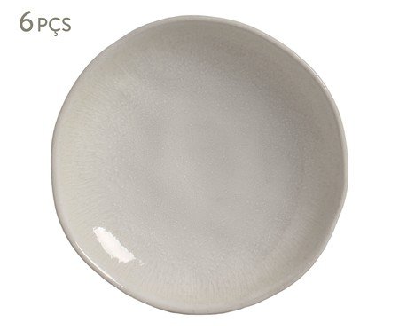 Jogo de Pratos Fundo Orgânico Lua Cinza | Westwing