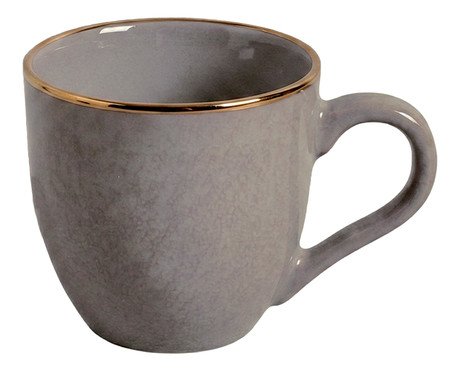 Jogo de Xícaras para Café Orgânico Shimeji Gold Cinza | Westwing