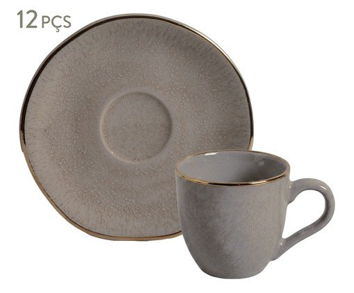 Jogo de Xícaras para Café Orgânico Shimeji Gold Cinza, grey | WestwingNow