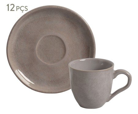 Jogo de Xícaras para Café Bio Shimeji Cinza | Westwing