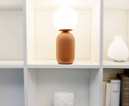 Abajur Cuica Terracota e Opalino | Westwing