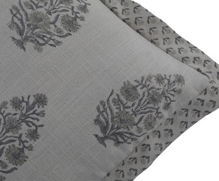 Capa de Almofada Myra Off-White e Cinza | Westwing