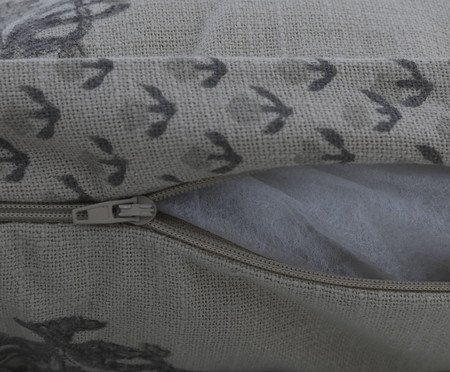 Capa de Almofada Myra Off-White e Cinza | Westwing