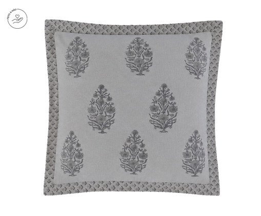 Capa de Almofada Myra Off-White e Cinza, grey | WestwingNow