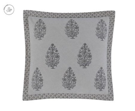 Capa de Almofada Myra Off-White e Cinza | Westwing
