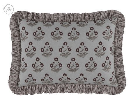 Capa de Almofada Kiara Off-White e Bordô | Westwing