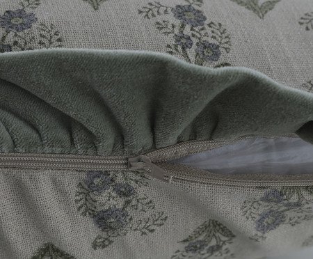 Capa de Almofada Jiva Off-White e Verde | Westwing