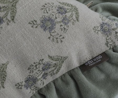 Capa de Almofada Jiva Off-White e Verde | Westwing