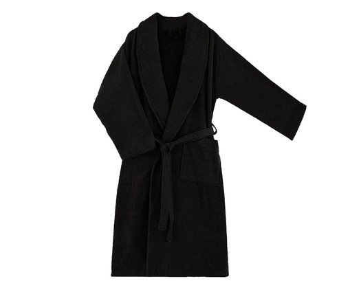 Roupão Stripes Mod Preto, black | WestwingNow