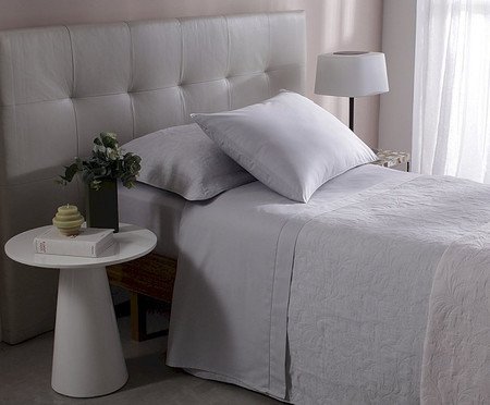 Jogo de Lençol Gran Percalle Classic Cinza | Westwing