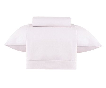 Jogo de Lençol Gran Percalle Classic Rosa | Westwing