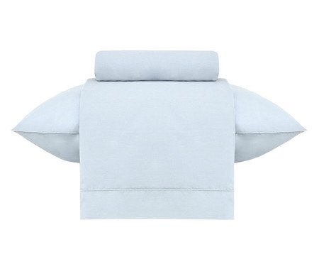 Jogo de Lençol Gran Percalle Classic Azul | Westwing