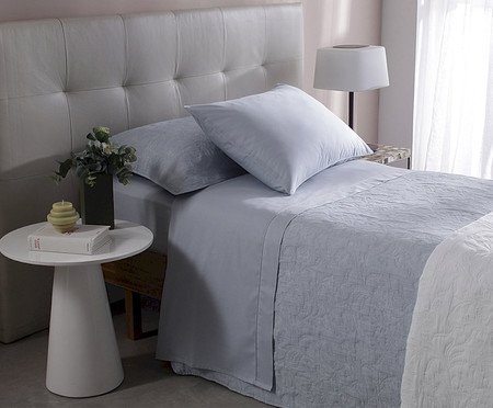 Jogo de Lençol Gran Percalle Classic Azul | Westwing