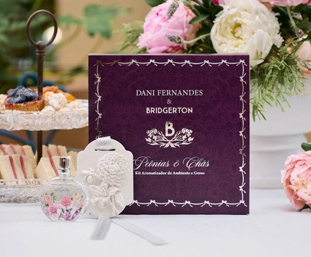 Jogo de Aromatizador e Gesso Peônias e Chás | Westwing