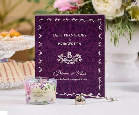 Jogo de Vela e Apagador Peônias e Chás | Westwing