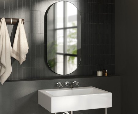 Espelho com Moldura Hubba Pill Titânio | Westwing