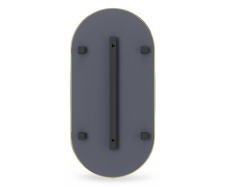 Espelho com Moldura Hubba Pill Dourado | Westwing