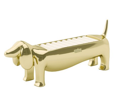 Porta-Anéis Salsicha Dourado | Westwing