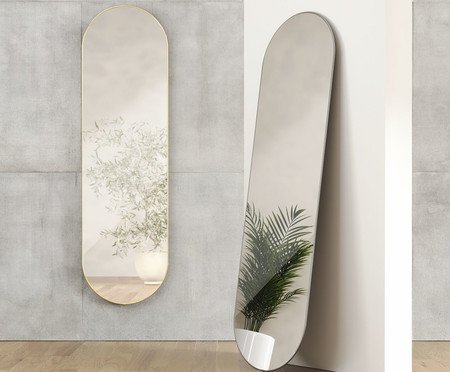 Espelho Estreito com Moldura Hubba Pill Titânio | Westwing