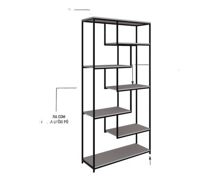 Estante Barcelona Com 7 Prateleiras Off White | Westwing